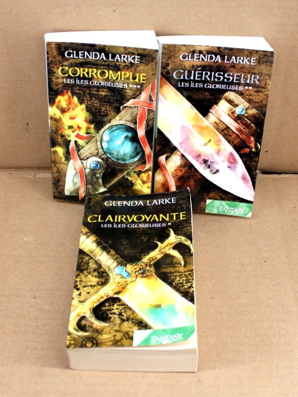 Lot 3 books Livres Glenda Larke - Les Iles Glorieuses - Tome 1 a 3 French
